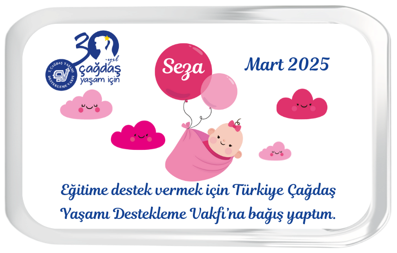 Magnet Bulutlu Balonlu Plexi Çerçeve Kız Çocuk