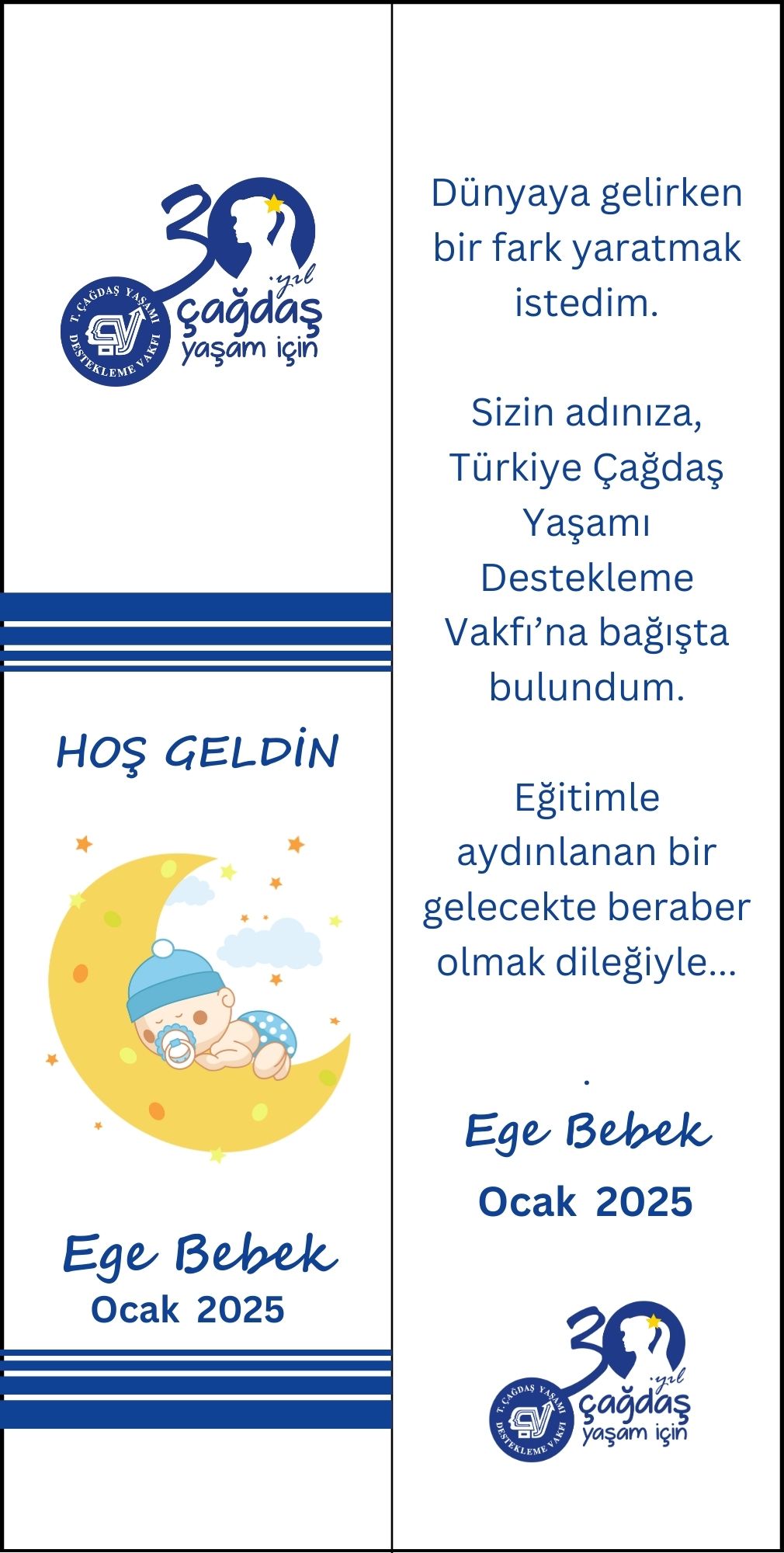 Kitap Ayracı Uyuyan Ayda Karton  Erkek Çocuk