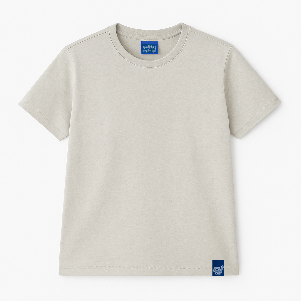 T-Shirt Çağdaş Yaşam İçin Gri L