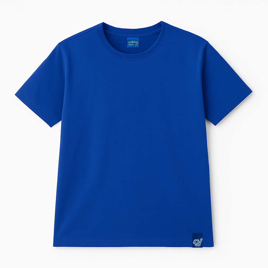 T-Shirt Çağdaş Yaşam İçin Saks Mavi M