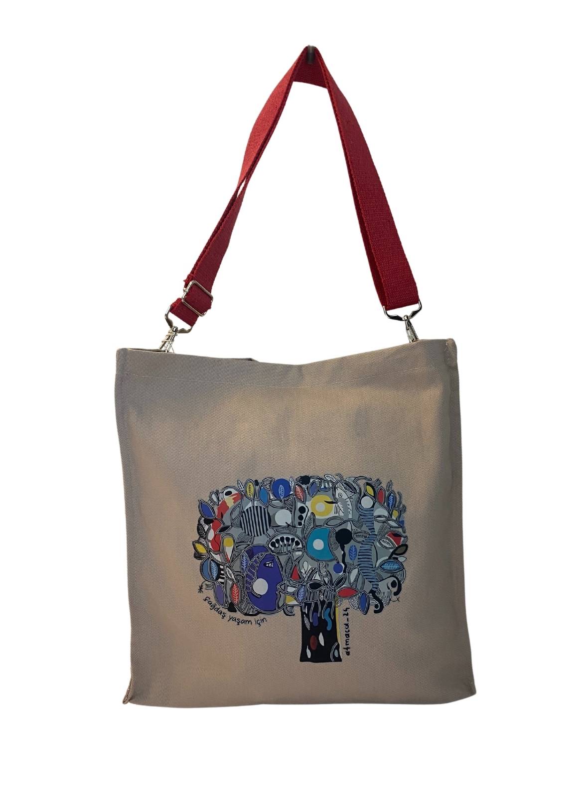 Çanta Zeytin Ağacı - Kırmızı