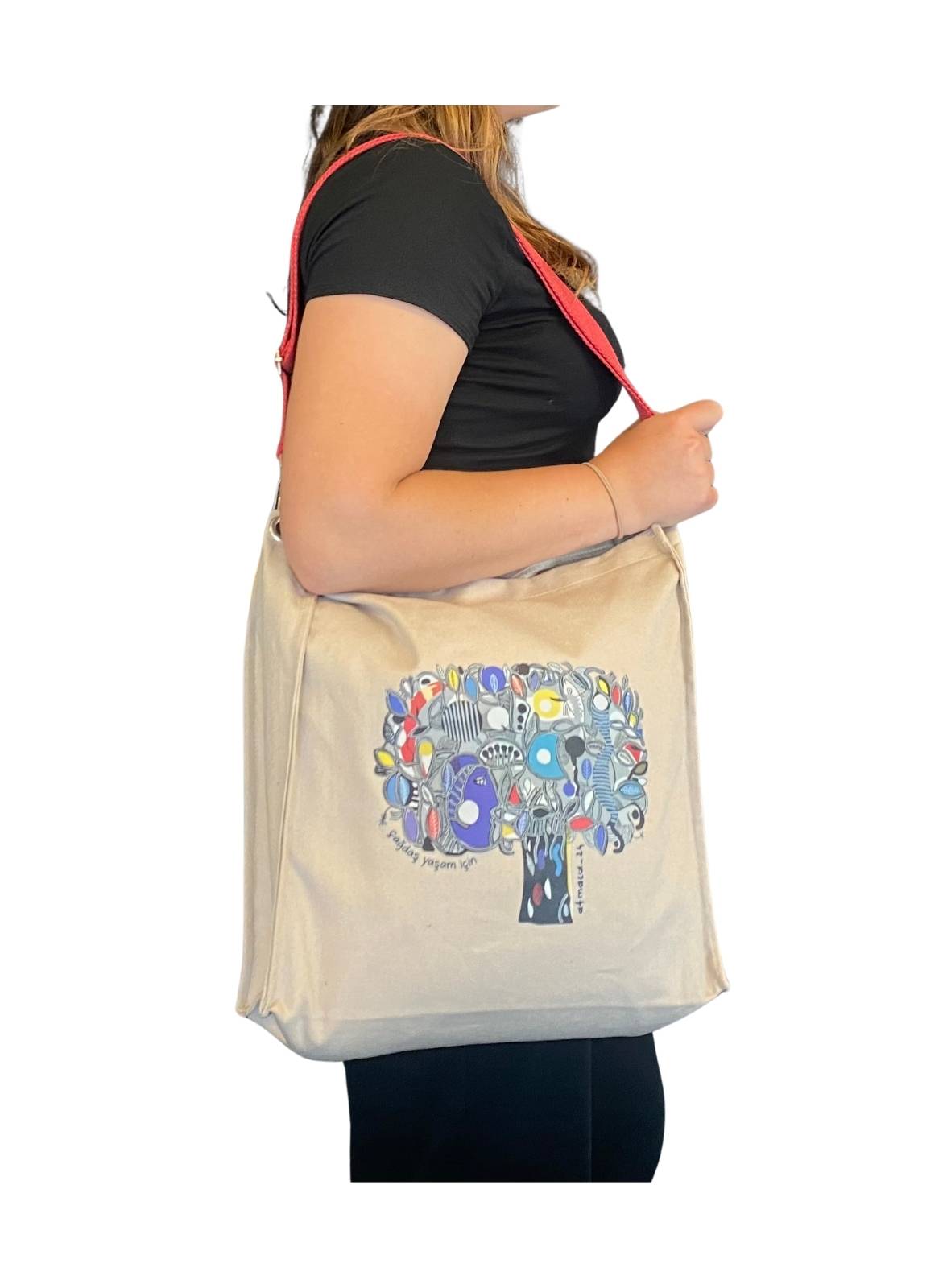 Çanta Zeytin Ağacı - Kırmızı