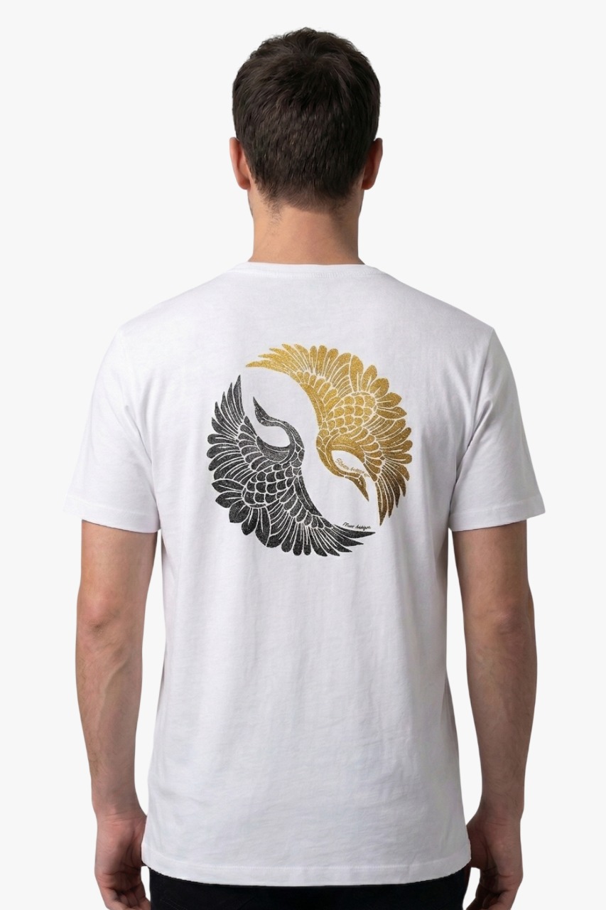 T-Shirt Japon Turnası Pamuklu Beyaz - S