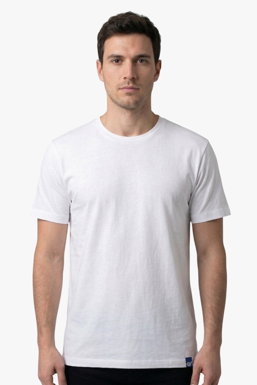 T-Shirt Japon Turnası Pamuklu Beyaz - XL