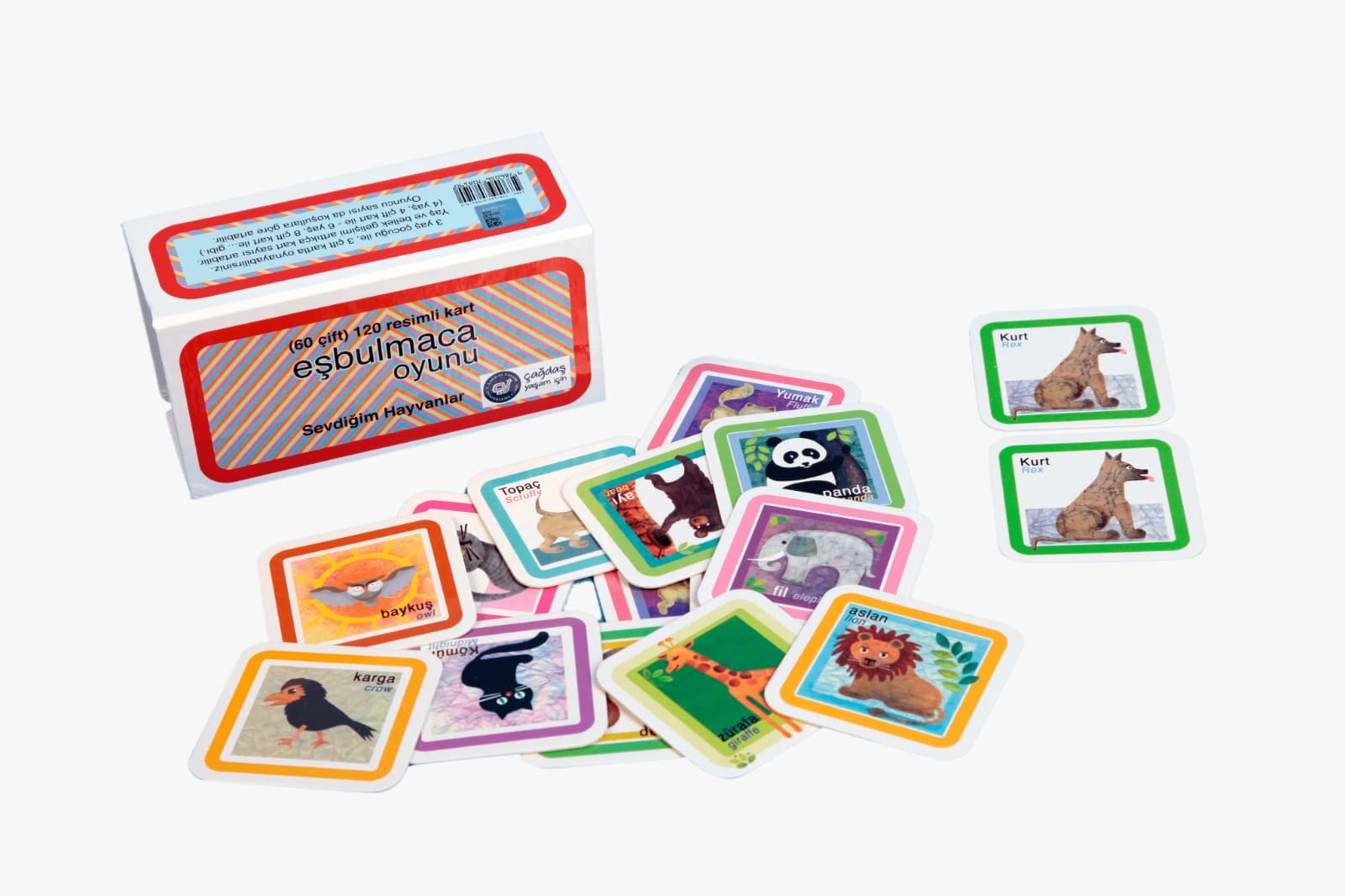 Eş Bulmaca Sevdiğim Hayvanlar 60 Çift